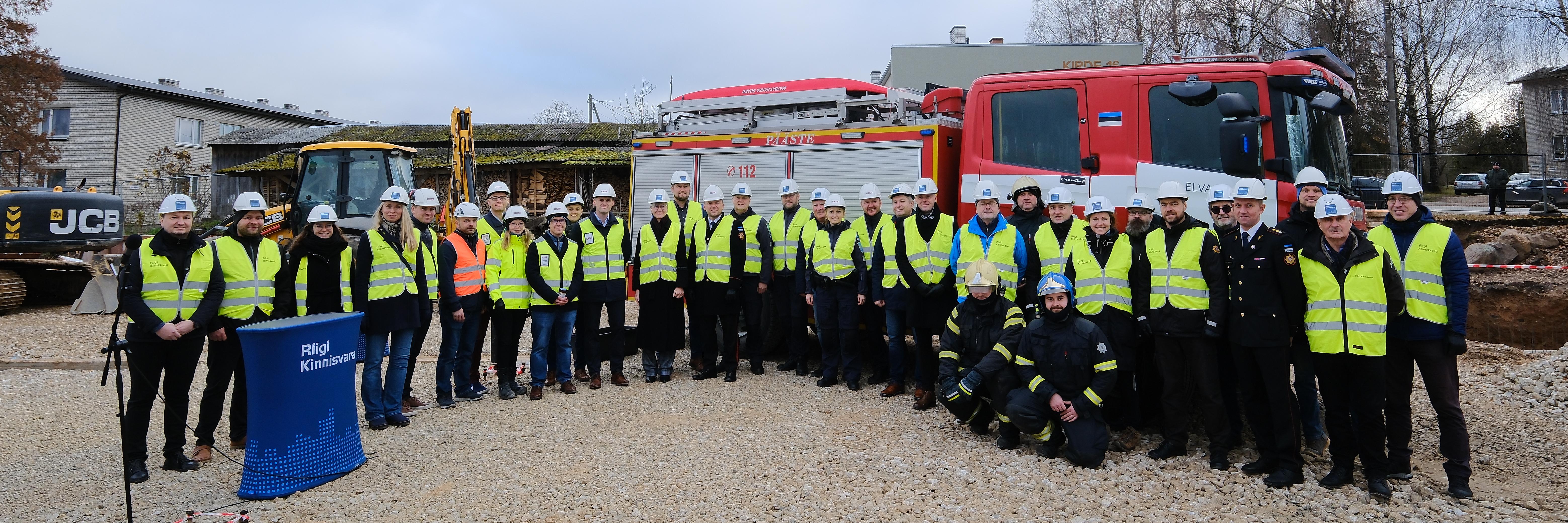 Elva PPA ja PÄ ühishoone nurgakivi. Foto: Hendrik Osula