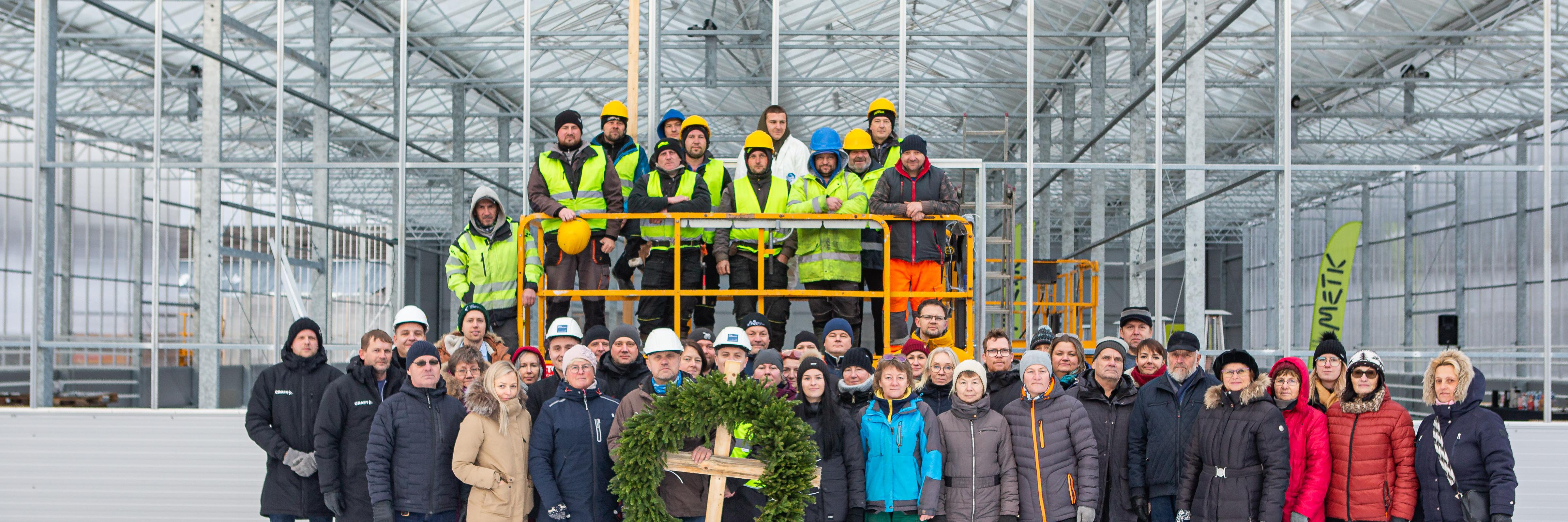METK kaasaegne kasvuhoone saavutas maksimaalse kõrguse. Foto: Margus Pahv